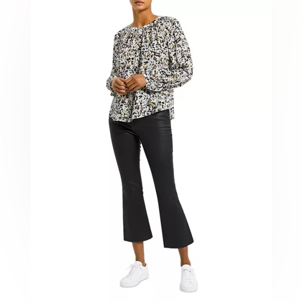 Theory Romantic Printed Silk Blouse